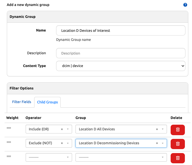 Defining a Group With Negation