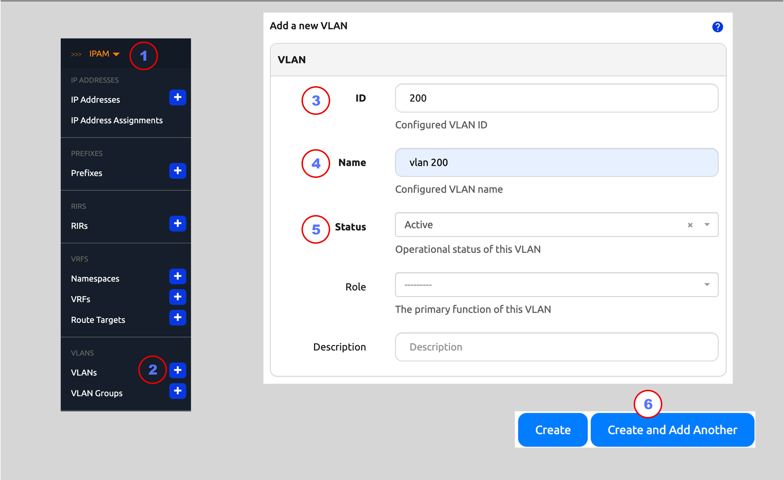 Create VLANs 1